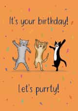 Birthday Dancing Cats card created by Maddy Bennett