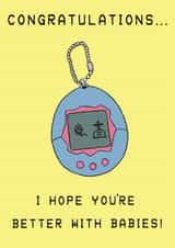 Funny 90’s New Baby Pregnancy Card created by Tiny Tiger