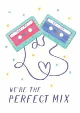 Perfect Mix Anniversary or Valentine's Day - Retro Music Cassette Tape 1990s created by Painted Parasol Studio