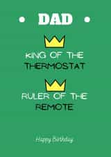 Ruler of the Remote Happy Birthday Dad created by BirdyCards