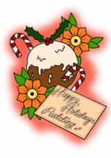 Happy Holidays Pudding Christmas Card created by Molly Starkes