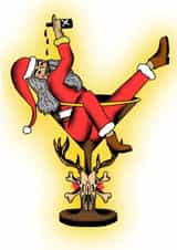 Sailor Jerry Santa Christmas Card created by Molly Starkes