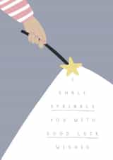 Good luck wishes, magic wand card created by Belly Flops 