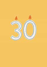 Classic Birthday Card - 30th - Candles created by Lately Studio