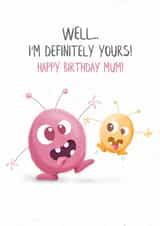 Funny Monster Mum Happy Birthday Card created by Lanther Black
