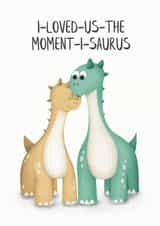 Cute Dinosaur Pun Love Card for Husband, Wife, Birthday, Anniversary created by Lanther Black