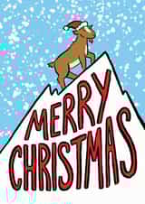 Mountain Goat Christmas Card created by Kate Wand