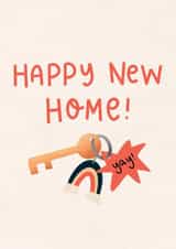 Cute House Keys New Home Card - Happy New Home! created by @pepperpeachillustrations