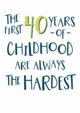 First 40 Years Birthday Card  created by Wink Design - Michelle Roberts