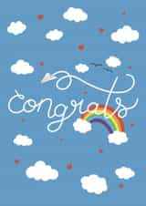 Rainbow Congrats - Same sex celebration card created by Emma Blue