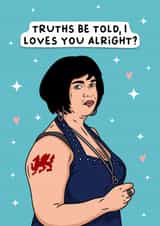 Nessa love anniversary card - Gavin and Stacey - Valentine created by Duck & Mustard