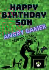 Happy birthday son angry gamer created by Ellie & Co