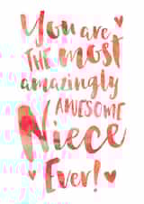 Amazingly Awesome Niece Appreciation or Birthday Card created by Dig The Earth