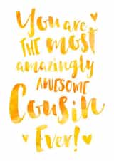 Amazingly Awesome Cousin Appreciation or Birthday Card created by Dig The Earth