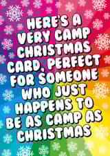 Camp as Christmas Card created by Dean Morris Cards
