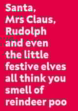 Reindeer Poo Christmas Card created by Dean Morris Cards