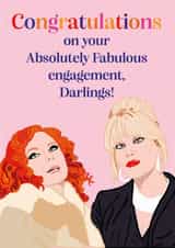 Absolutely Fabulous Engagement card created by Iconicus Design