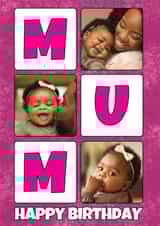 Personalised Birthday Photo Card created by @Cupsie's Creations - Mum female Birthday Personalised Photo Card 21685