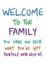 Welcome To The Family Card - In-law Engagement Or Wedding Card created by SixElevenCreations