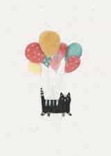 Cat with balloons created by Nuta Mart