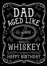 Dad Birthday Jack Daniels Whiskey Card created by la la la Designs