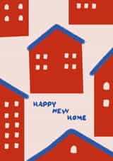 Houses Happy New Home Illustrated Card created by Betiobca