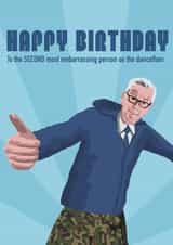 HAPPY BIRTHDAY from Michael Gove on the dancefloor created by @katiehounsomeillustrator