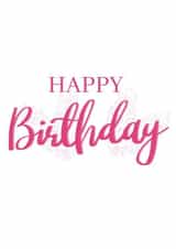 Happy Birthday Pink Heart Card created by Calligrafi DesignUK