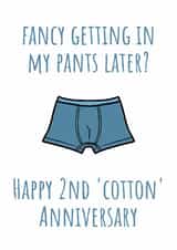 Second Anniversary - Cotton Pants Rude Cheeky Naughty created by A Bee's Designs