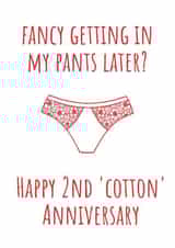Second Anniversary - Funny Rude Cotton Pants created by A Bee's Designs