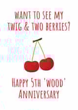 Fifth Anniversary - Rude Naughty Wood created by A Bee's Designs