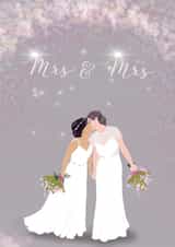 Mrs & Mrs - Artistic Wedding Card created by Yamaste Art