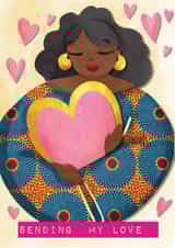 Sending My Love, Well Wishes Card created by Aziza Illustrates
