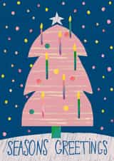pink christmas tree created by Kamilya Panina