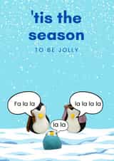 ‘tis the season to be jolly with the penguin nativity  created by Julia Cafferkey