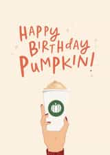 Cute Birthday Card - Pumpkin Spice Latte created by The Cake Thief