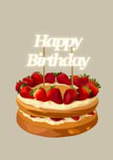 Happy Birthday Cake Card  created by Lucy Aldebert