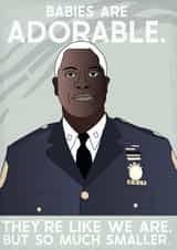 Captain Holt Brooklyn nine-nine new baby card created by @punbelievable