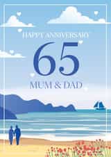 Romantic Sapphire 65th Anniversary card for your parents created by Yeti Design