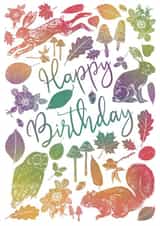 Autumn Woodland Birthday Card created by PearlyPea 