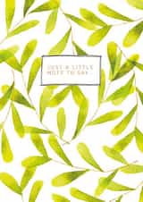 Leafy note card for all occasions created by Katie Moody