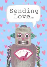 Cute but awkward love robot created by PearlyPea 