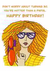 Funny Happy 30th Birthday Card created by Daria Solovyeva
