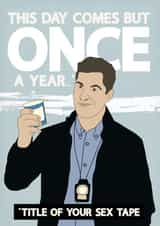 Jake Perolta Brooklyn 99 birthday/anniversary card created by @punbelievable