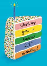 21st Layer Cake Card created by Sophie Kent Illustration