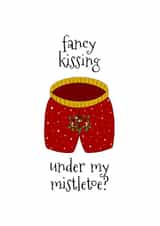 Cheeky Christmas card for your wife or girlfriend created by Chibi Chi Designs