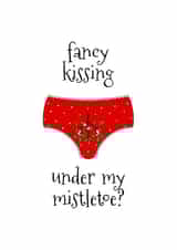 Cheeky Christmas card for your husband or boyfriend created by Chibi Chi Designs