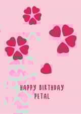 Happy Birthday petal card created by Sean Cullen