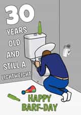 30 Years Old And Still A Lightweight Funny 30th Birthday Card created by @Cupsie's Creations