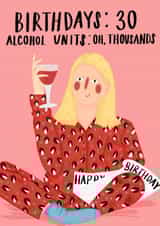 Bridget Jones Birthday Card created by Isabella